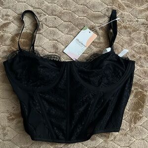 Black corset top, brand new condition with tags still on
